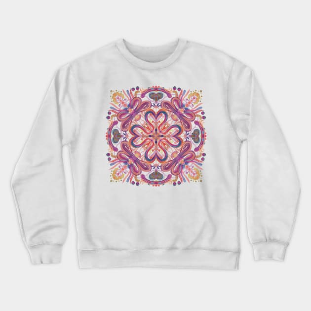 Ornamental watercolor painting in folkloristic style, folk art Crewneck Sweatshirt by marina63